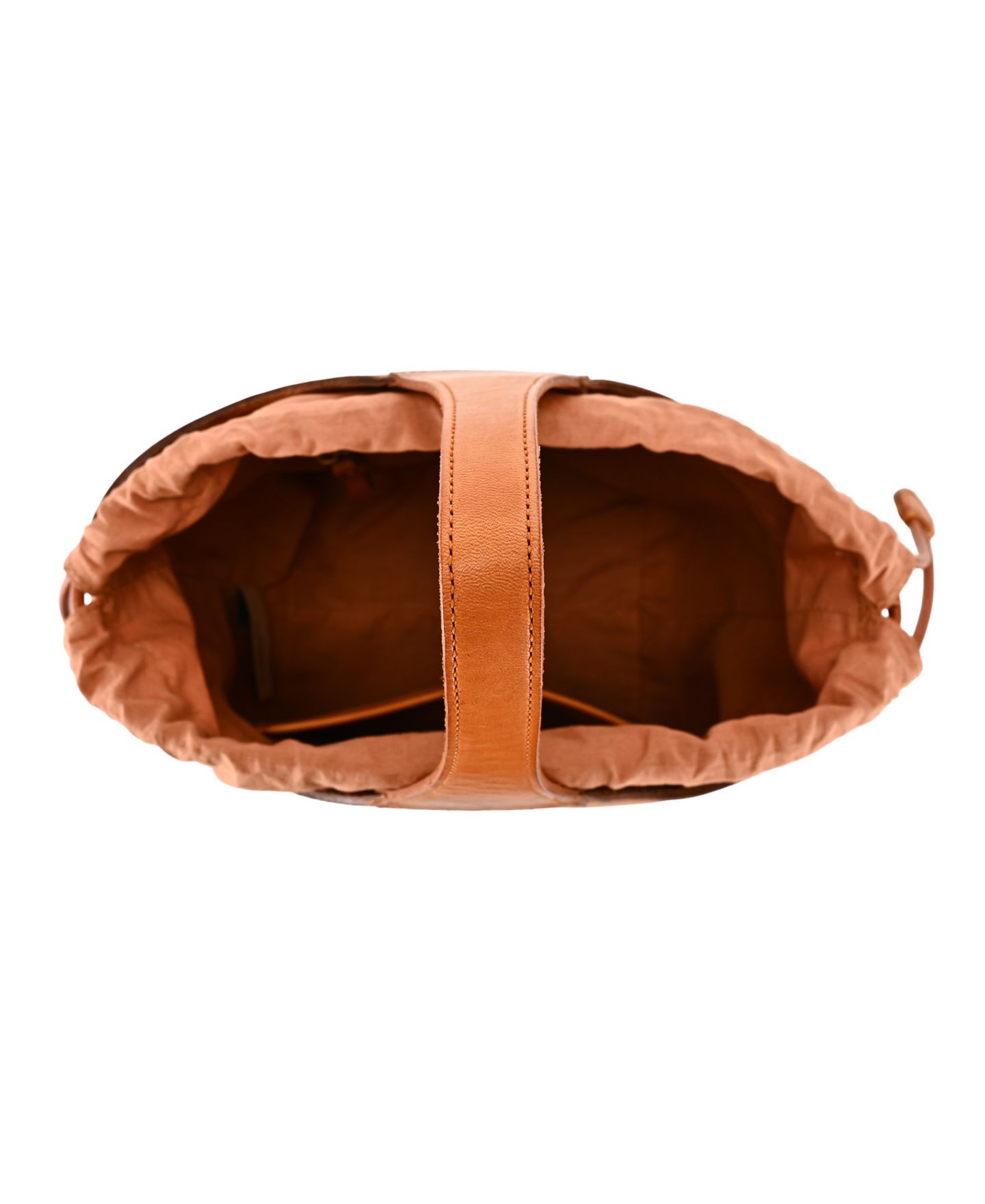 Женская сумка OLD TREND Napa Handcrafted Mini Bucket, цвет: Карамельный коричневый — фото 3