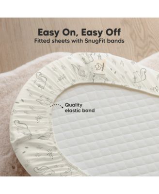 Bassinet Sheet for Baby Girls, Boys, 2-Pack Soothe Bassinet Fitted Sheets, Bedside Bassinet Mattress Sheet