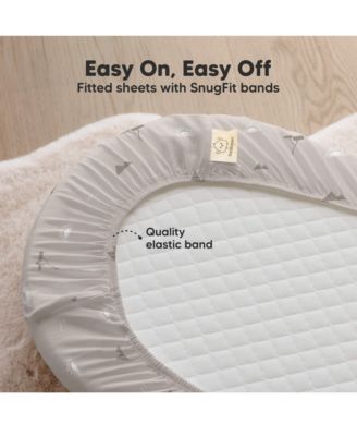 Bassinet Sheet for Baby Girls, Boys, 2-Pack Soothe Bassinet Fitted Sheets, Bedside Bassinet Mattress Sheet