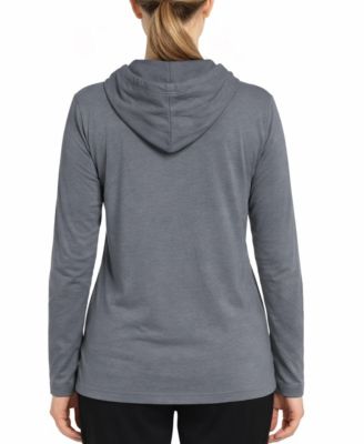 Women's Loose Fit  Cotton Lightweight Casual Pullover Drawstring Hoodie With Pocket