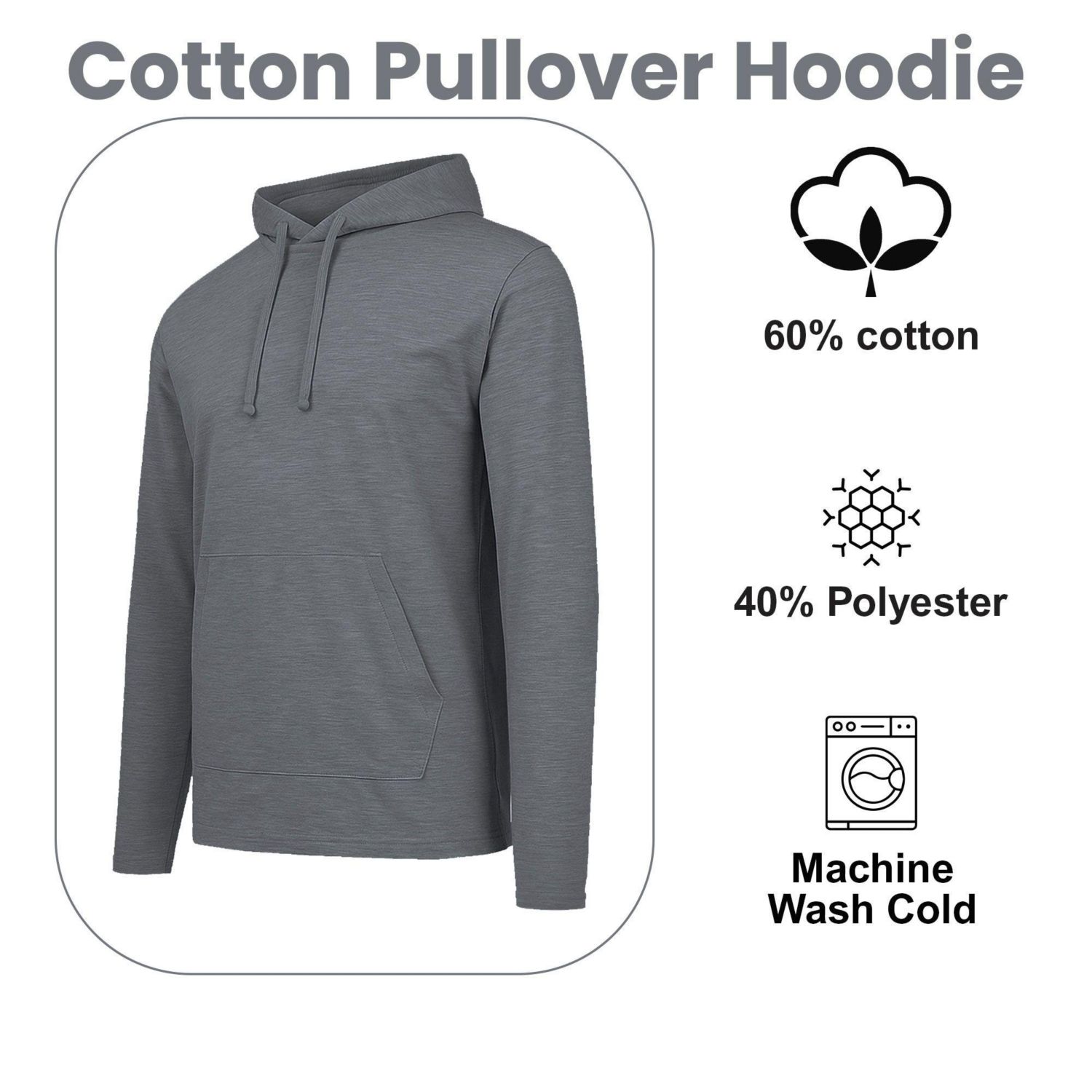 Women's Loose Fit Cotton Lightweight Casual Pullover Drawstring Hoodie With Pocket