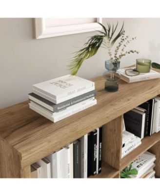 3-Tier 6-Cube Bookcase, Wooden Cubby Bookshelf with Anti-Tip, Open Storage for Living Room, Bedroom, Home, Oak