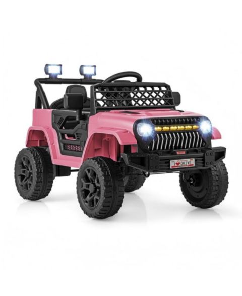 Детская игрушка HONGGE 12V Electric Ride-On Truck with Remote Control and LED Lights, 1-Seat, Ages 3-10, цвет: Розовый