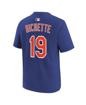 Big Boys and Girls Bo Bichette Royal New York Mets Name & Number T-Shirt