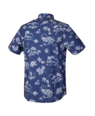 Men's Navy Dallas Cowboys Throwback Kekai Performance Button-Down Shirt