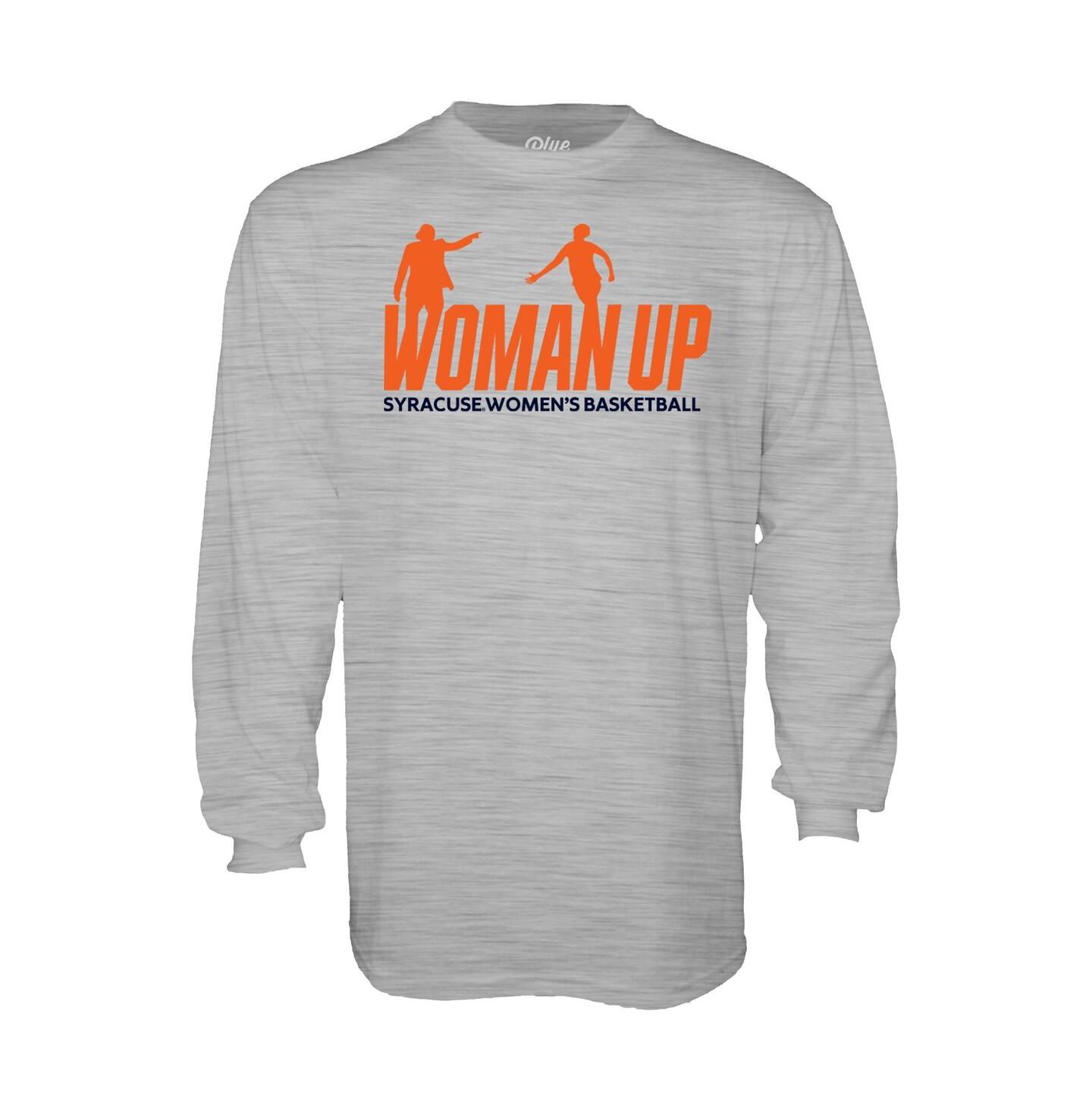 Футболка Blue 84 White Syracuse Orange 2026 Women's Basketball Woman Up Shooting Long Sleeve — фото 2