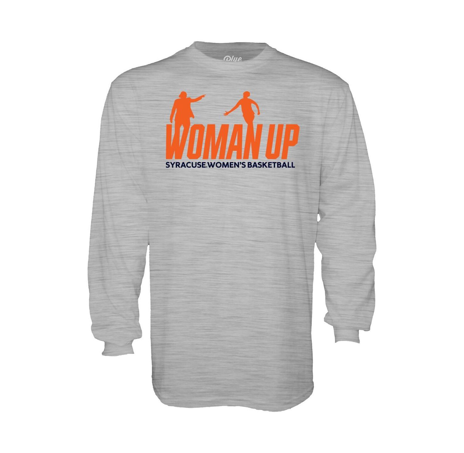 Men's and Women's White Syracuse Orange 2026 Women's Basketball Woman Up Shooting Long Sleeve T-Shirt