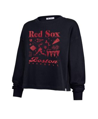 Women's Navy Boston Red Sox Team Collage Sydney Long Sleeve T-Shirt