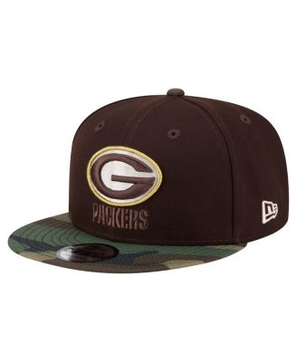 Men's Dark Brown Green Bay Packers Burnt Wood Camo 9FIFTY Snapback Hat