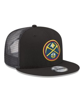 Men's Black Denver Nuggets Core Logo Meshback 9FIFTY Snapback Hat
