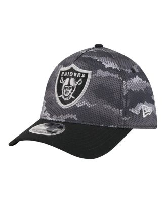 Men's Black Las Vegas Raiders Camo A-Frame 39THIRTY Flex Hat