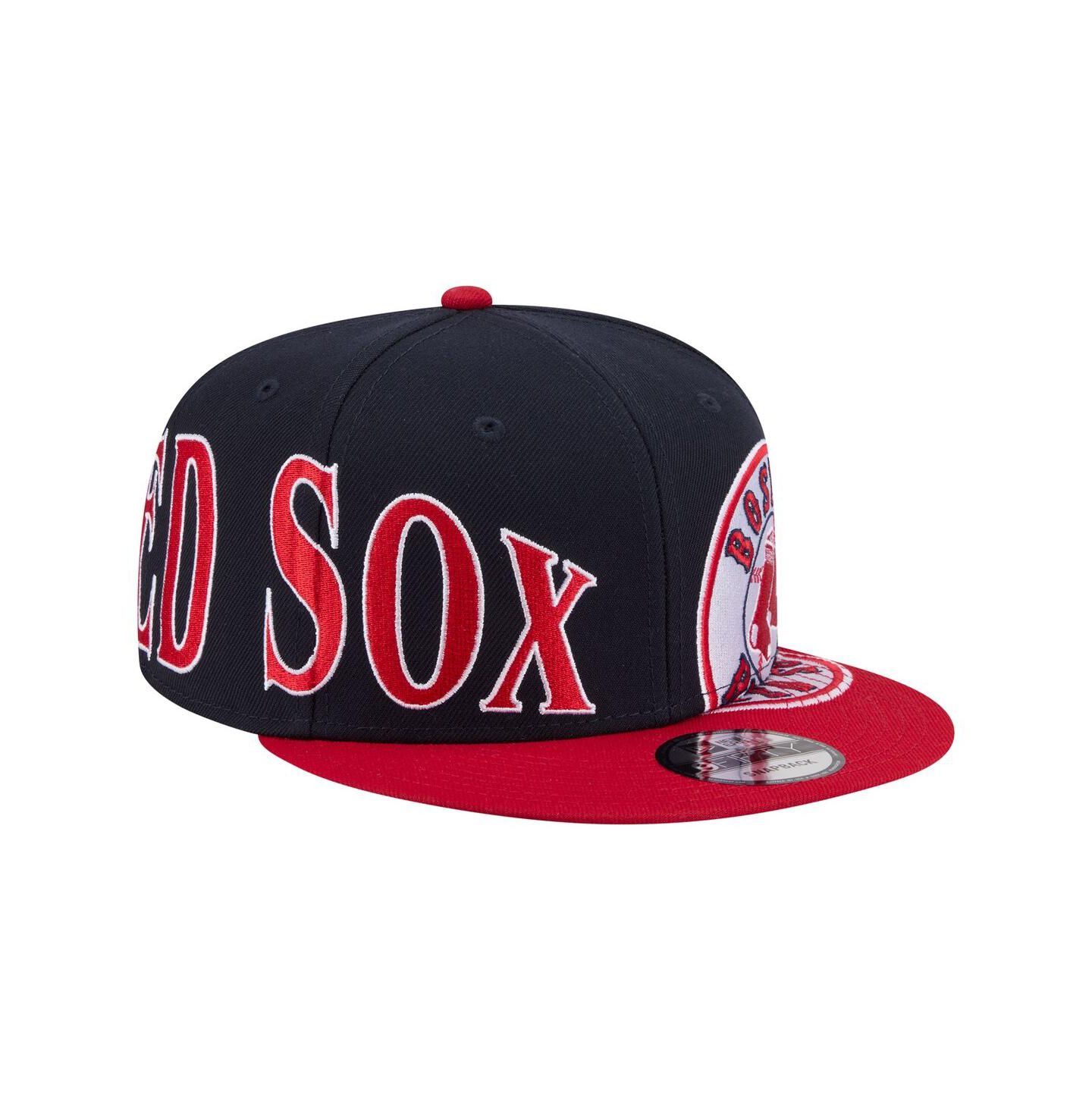 Мужская кепка New Era Navy/Red Boston Red Sox Stretched Two-Tone 9FIFTY Adjustable Hat — фото 3