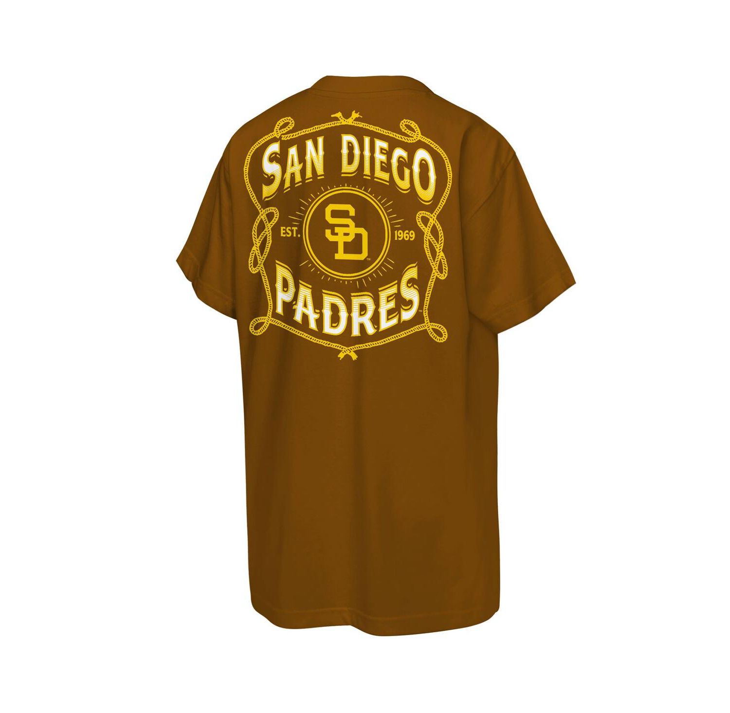Big Boys and Girls Brown San Diego Padres Cooperstown Rodeo Rope T-Shirt