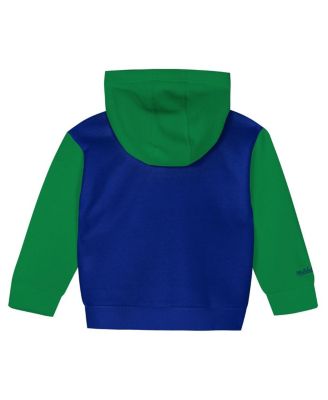 Toddler Blue/Green Minnesota Timberwolves Big Face Oversized Pullover Hoodie and Pants Set