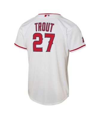 Big Boys and Girls Mike Trout White Los Angeles Angels Home Stadium Player Jersey