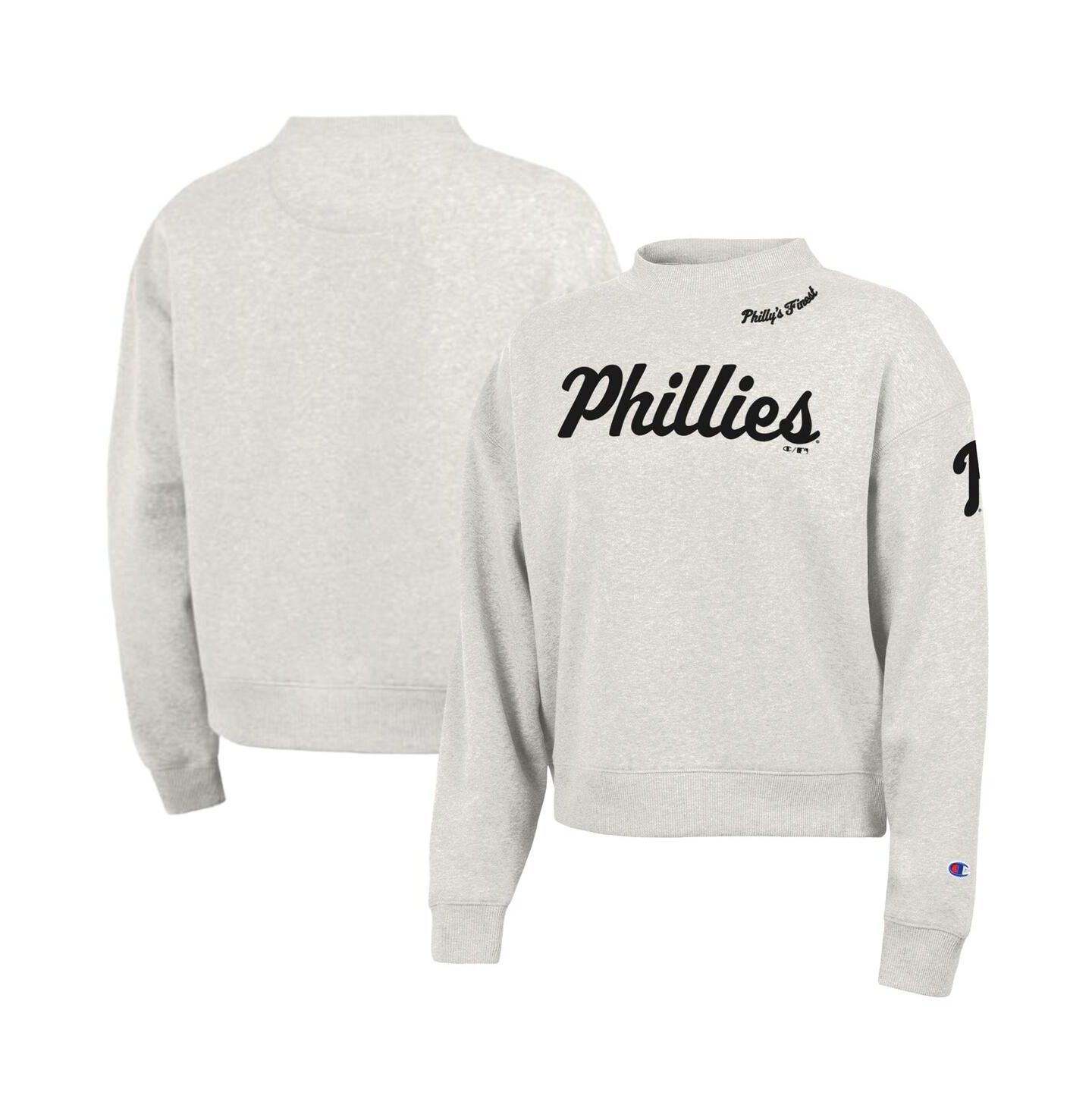 Женская толстовка Champion Stone Philadelphia Phillies Triumph Tri-Blend — фото 1