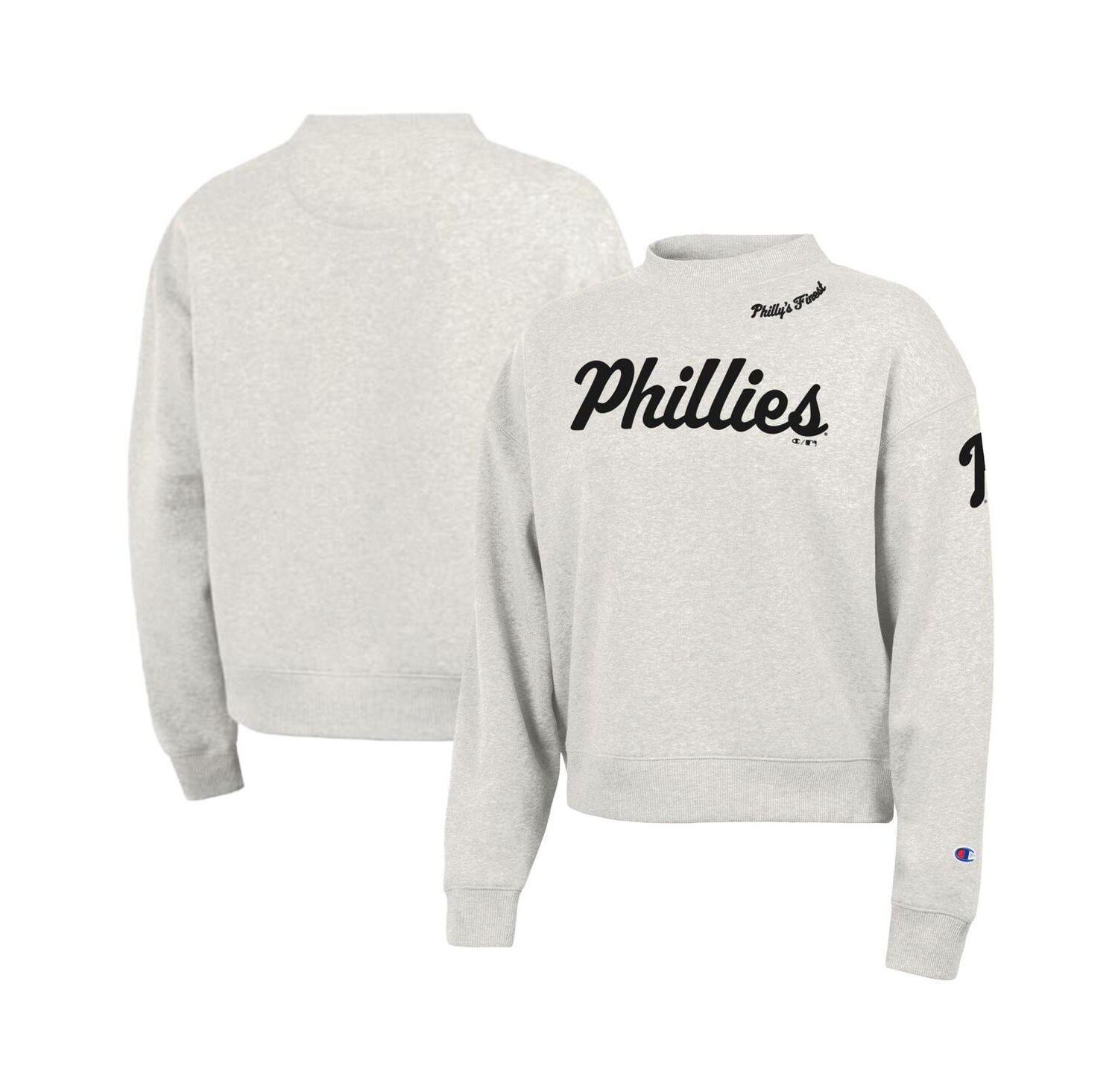 Women's Stone Philadelphia Phillies Triumph Tri-Blend Sweatshirt