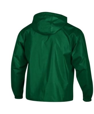 Men's Green New York Jets Packable Windbreaker Half-Zip Jacket