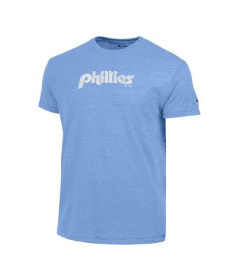 Men's Light Blue Philadelphia Phillies Tri-Blend T-Shirt
