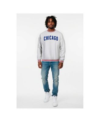 Men's Heather Gray Chicago Cubs Reverse Weave Sweatshirt