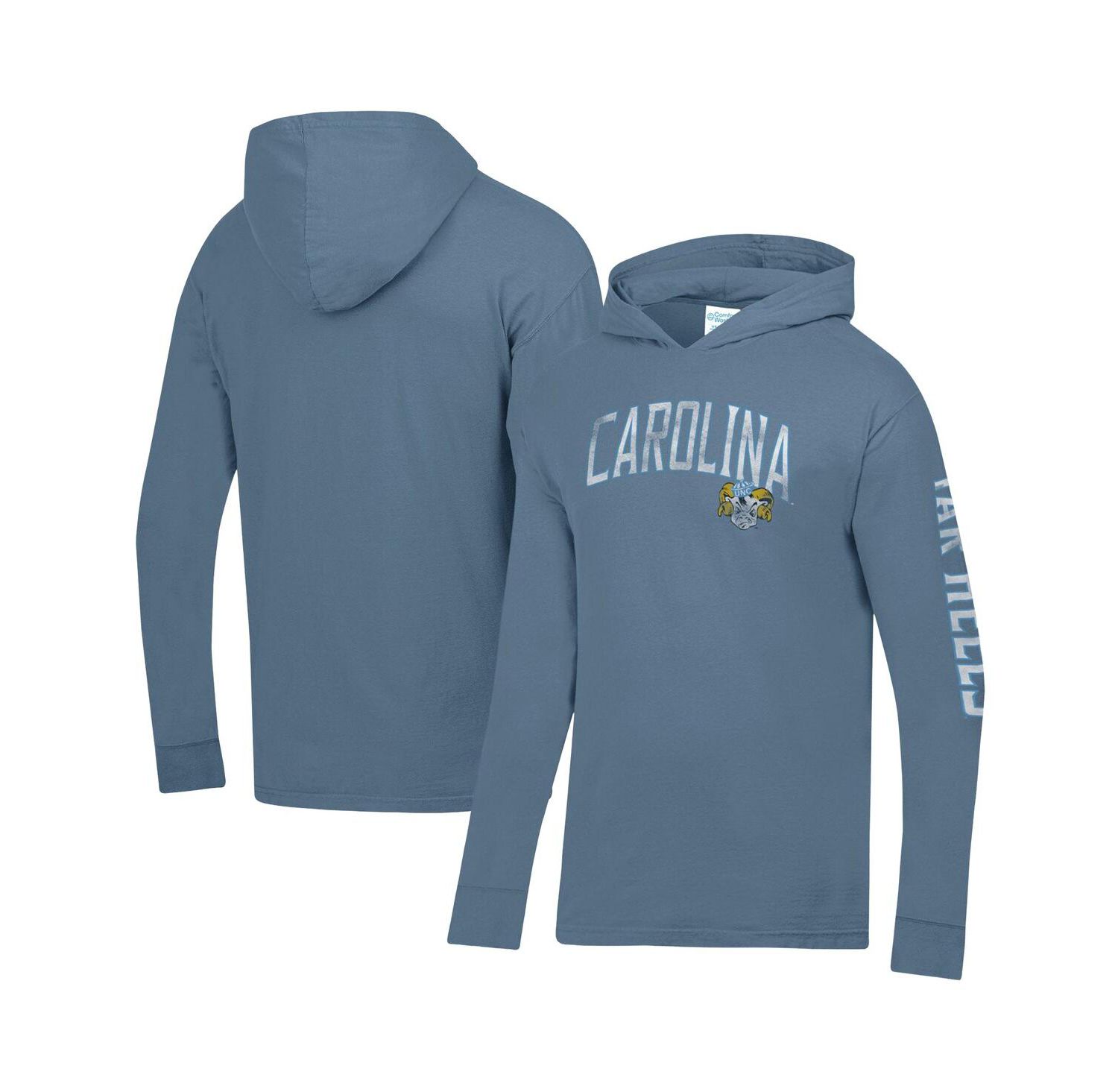 Men's Blue North Carolina Tar Heels Long Sleeve Hooded T-Shirt