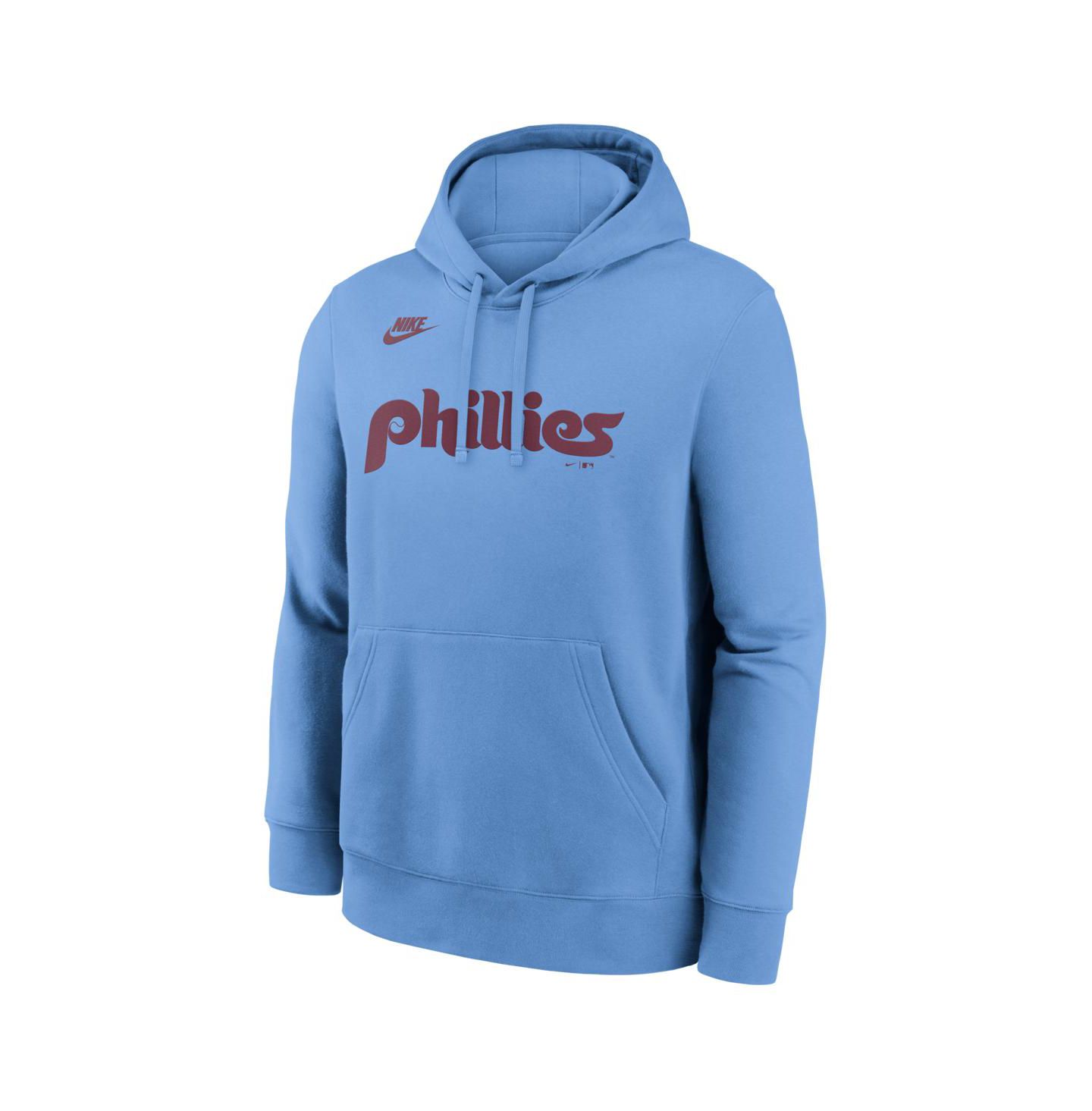 Мужская худи Nike Philadelphia Phillies Cooperstown Collection Wordmark Club, Light Blue — фото 3