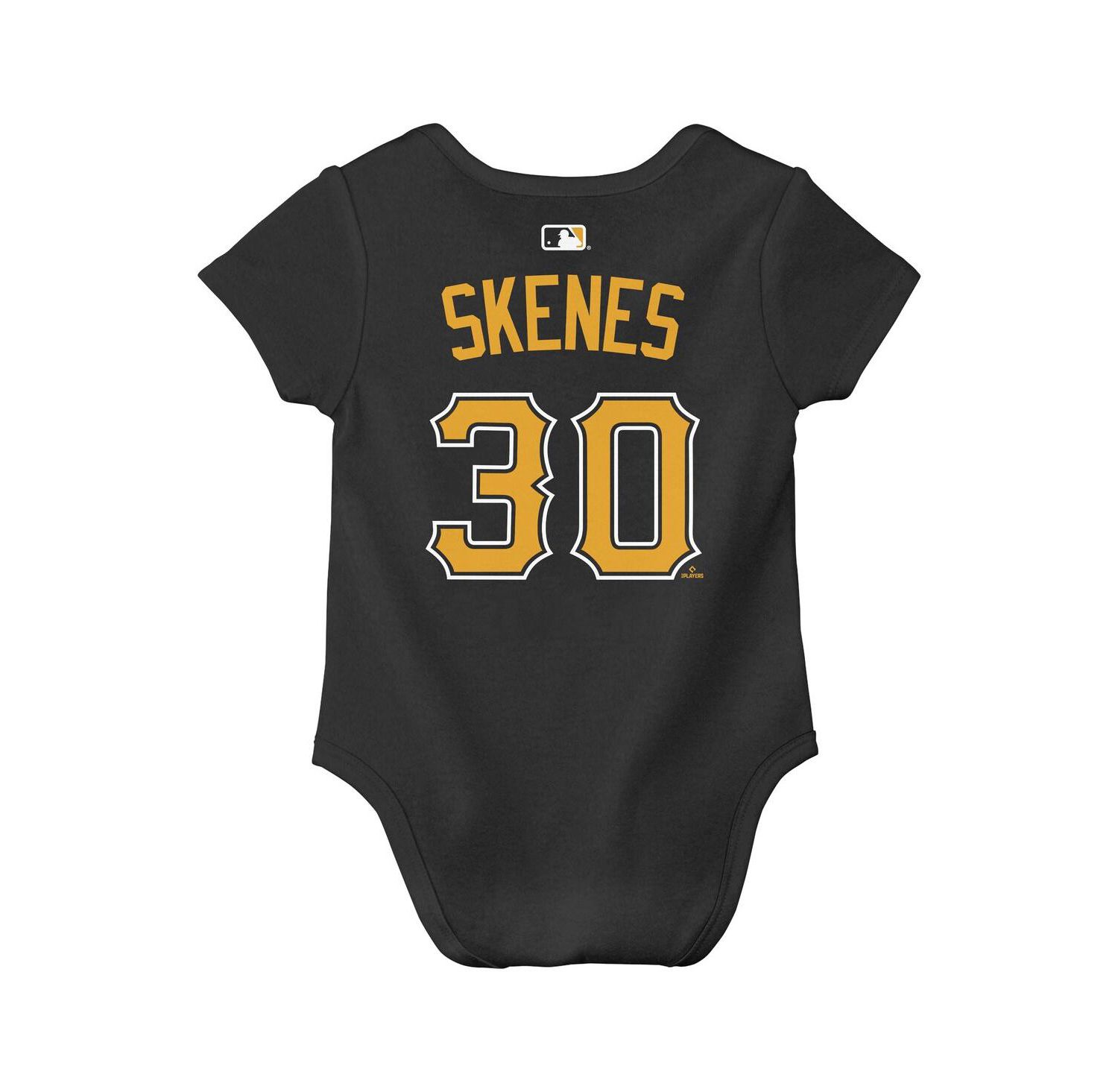 Baby Boys and Girls Paul Skenes Black Pittsburgh Pirates Name & Number Bodysuit