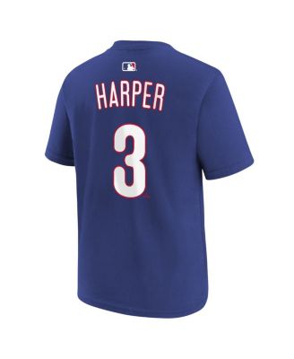 Big Boys and Girls Bryce Harper Royal Philadelphia Phillies Name Number T-Shirt