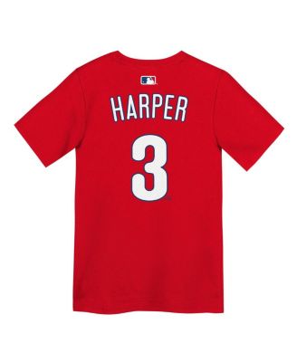 Preschool Bryce Harper Red Philadelphia Phillies Name & Number T-Shirt
