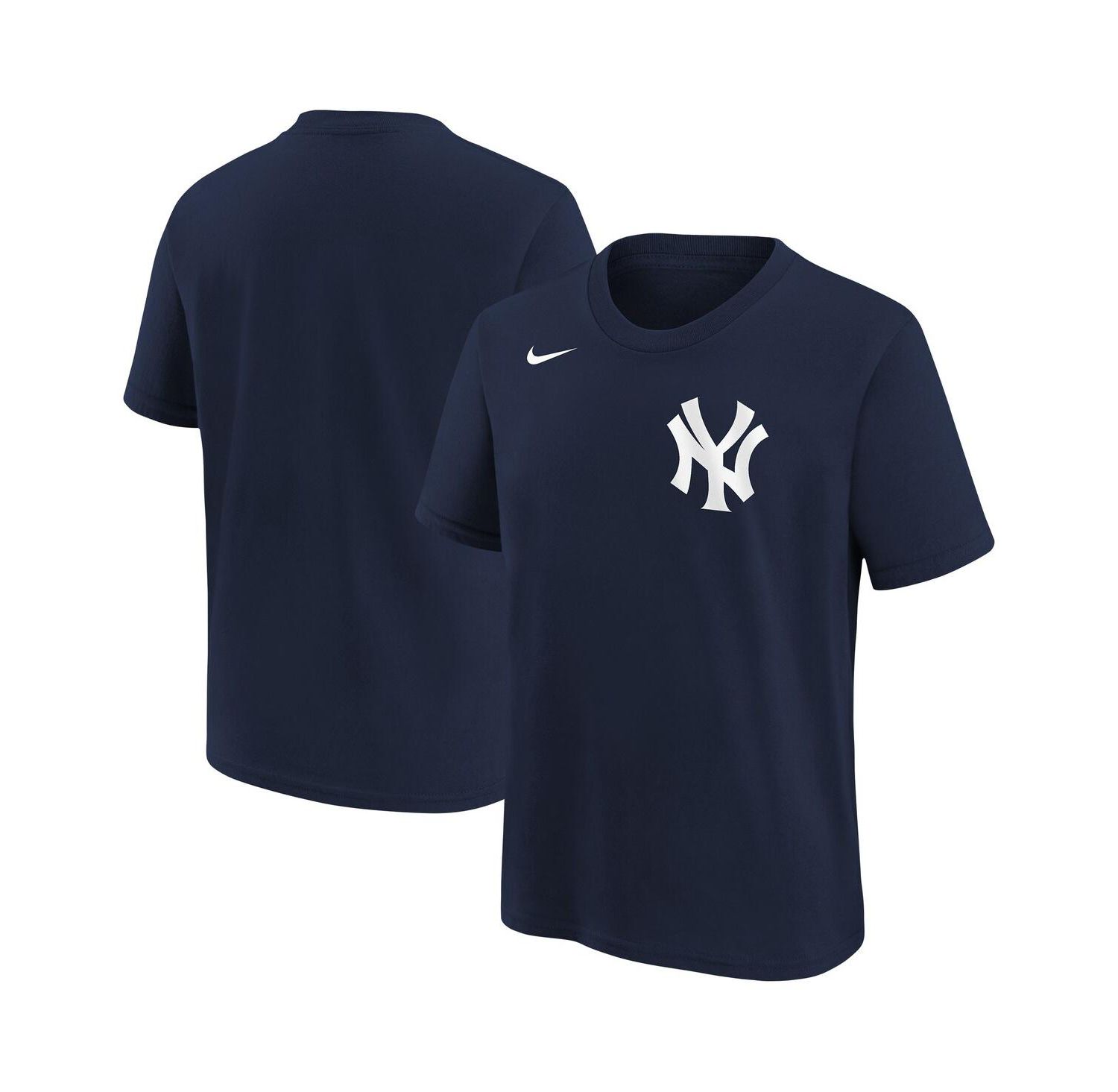 Big Boys and Girls Athletic Navy New York Yankees Wordmark T-Shirt