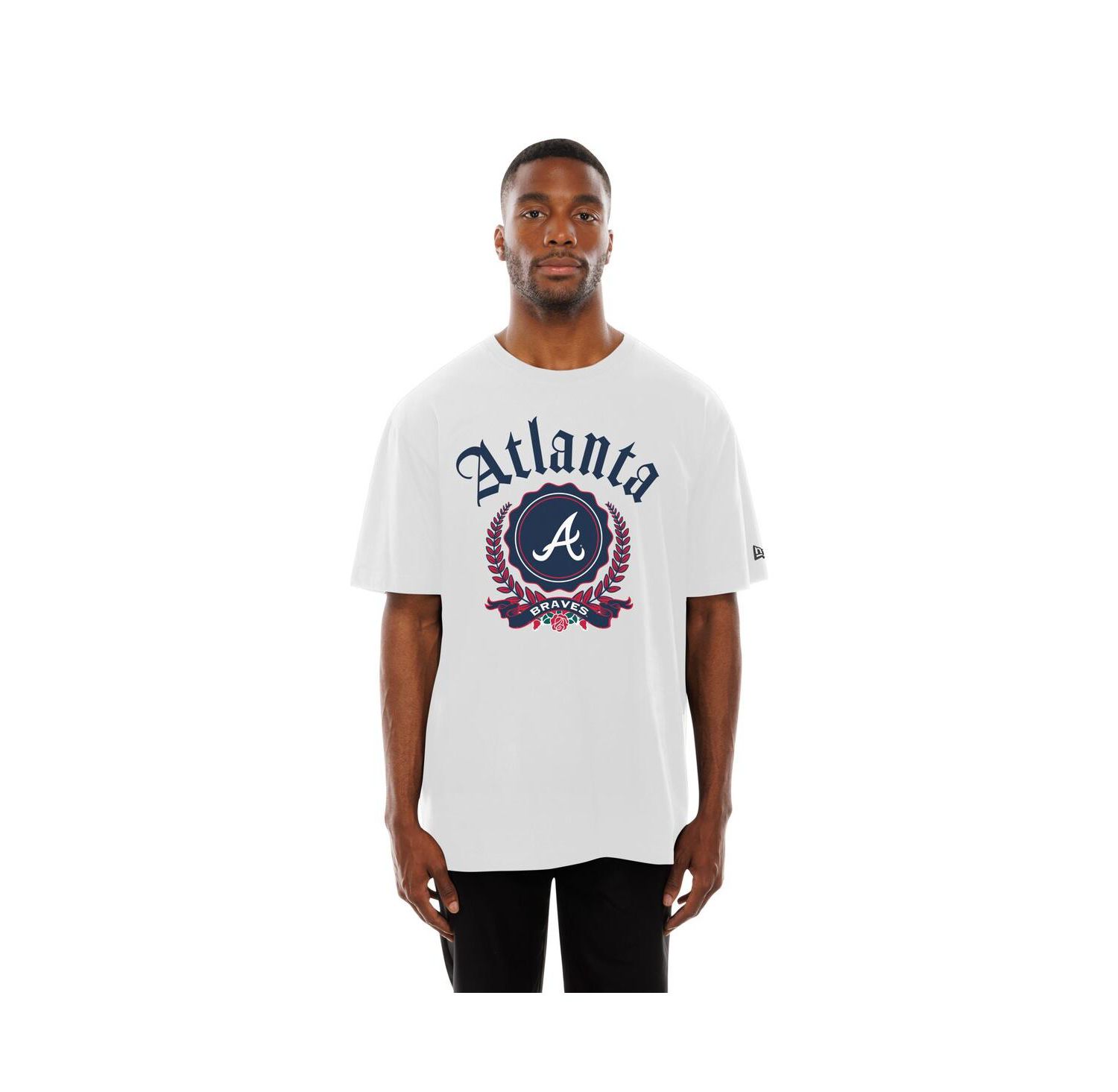 Men's White Atlanta Braves Fleur Domestic T-Shirt