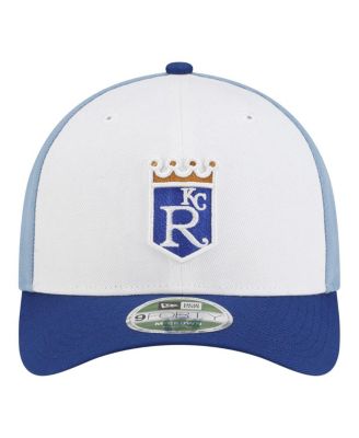 Men's White/Light Blue Kansas City Royals Player Replica 9FORTY M-Crown Adjustable Hat