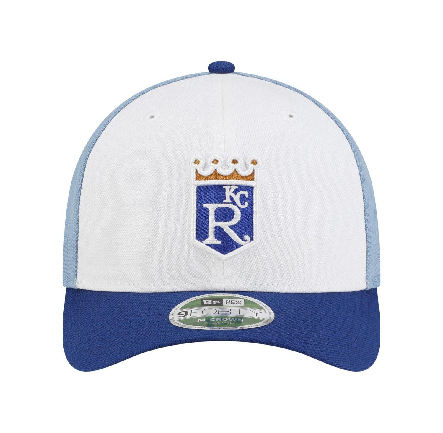 Men's White/Light Blue Kansas City Royals Player Replica 9FORTY M-Crown Adjustable Hat