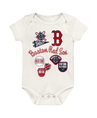 Baby Boys and Girls 3-Piece Boston Red Sox Home Plate Creeper Set