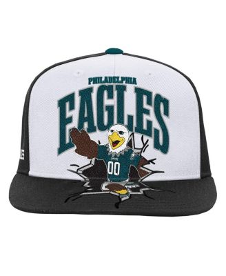 Big Boys and Girls White Philadelphia Eagles Team Mascot Snapback Hat