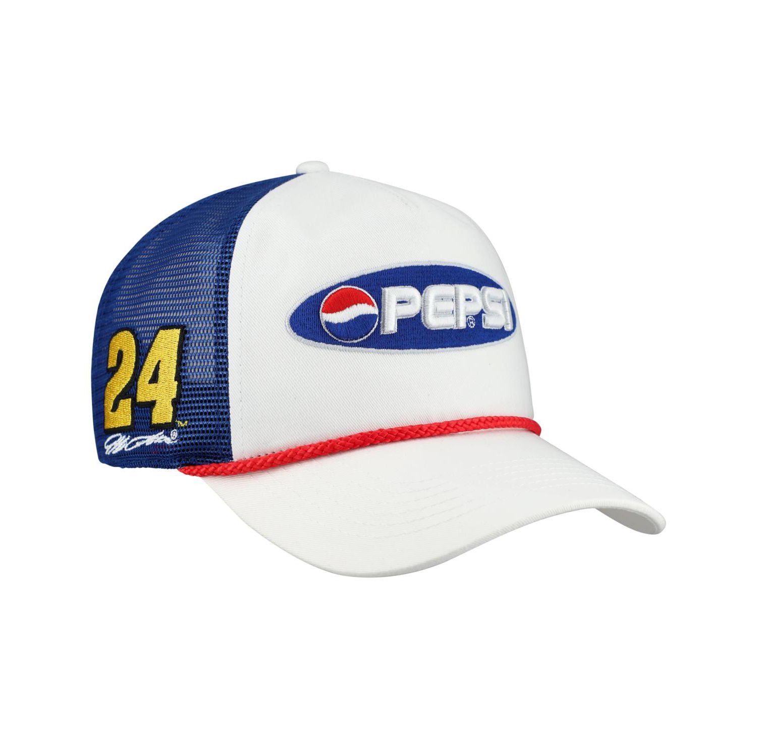 Men's White Jeff Gordon Mesh Rope Adjustable Hat