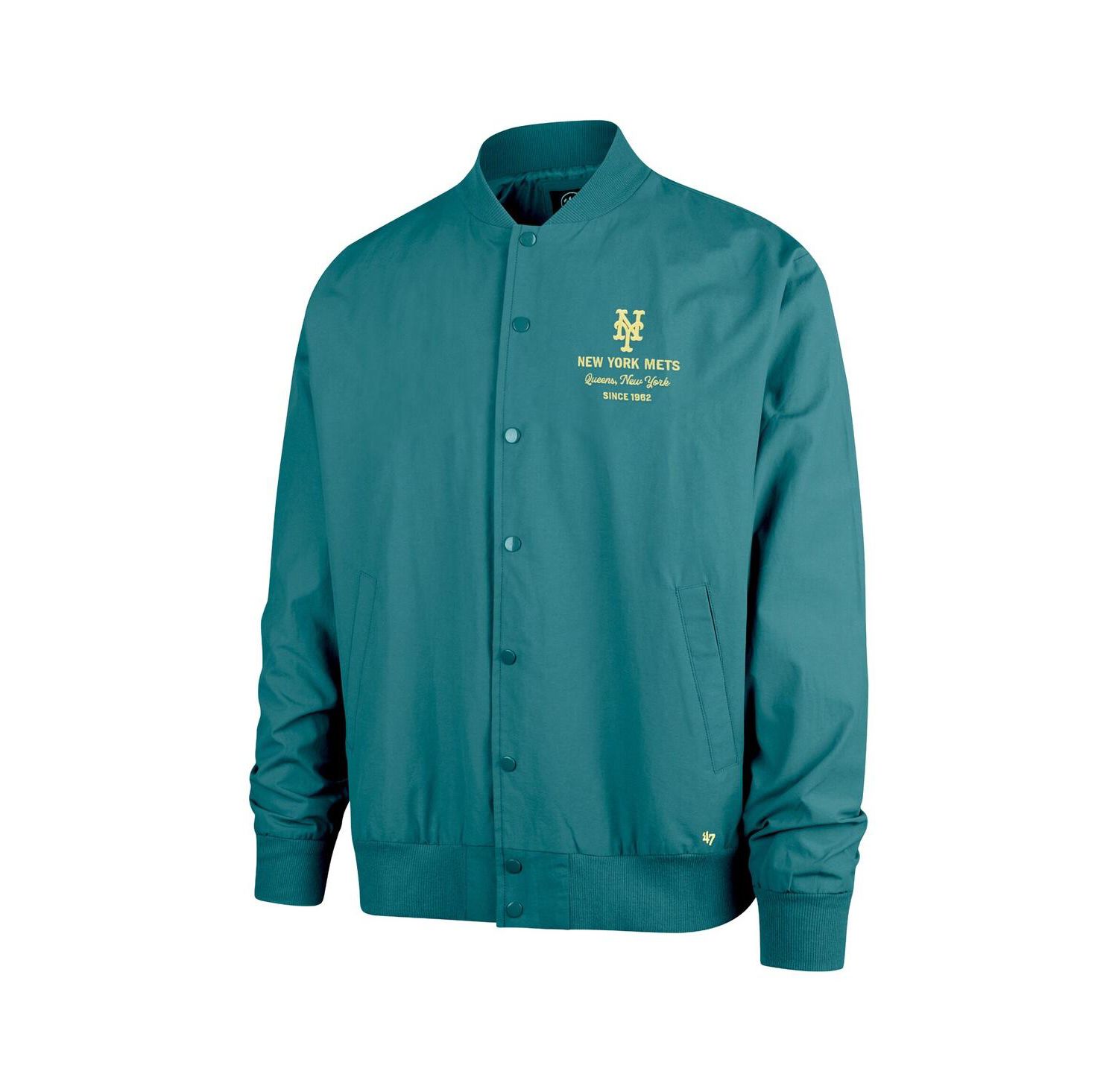 Men's Hunter Green New York Mets Anderson Twill Full-Snap Bomber Jacket