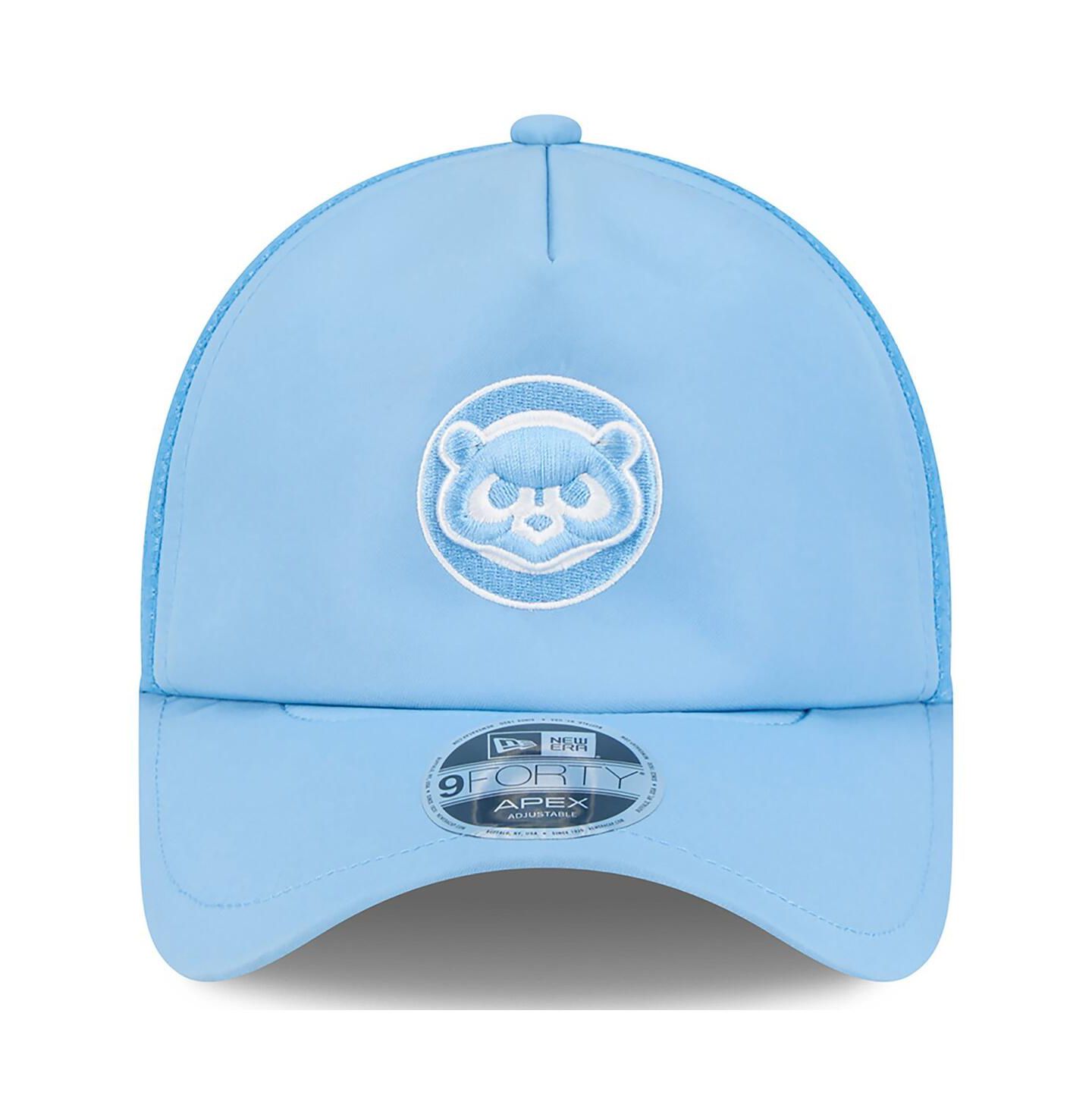 Мужская кепка New Era Light Blue Chicago Cubs 2026 Batting Practice Alternate Apex 9FORTY Adjustable Hat — фото 4