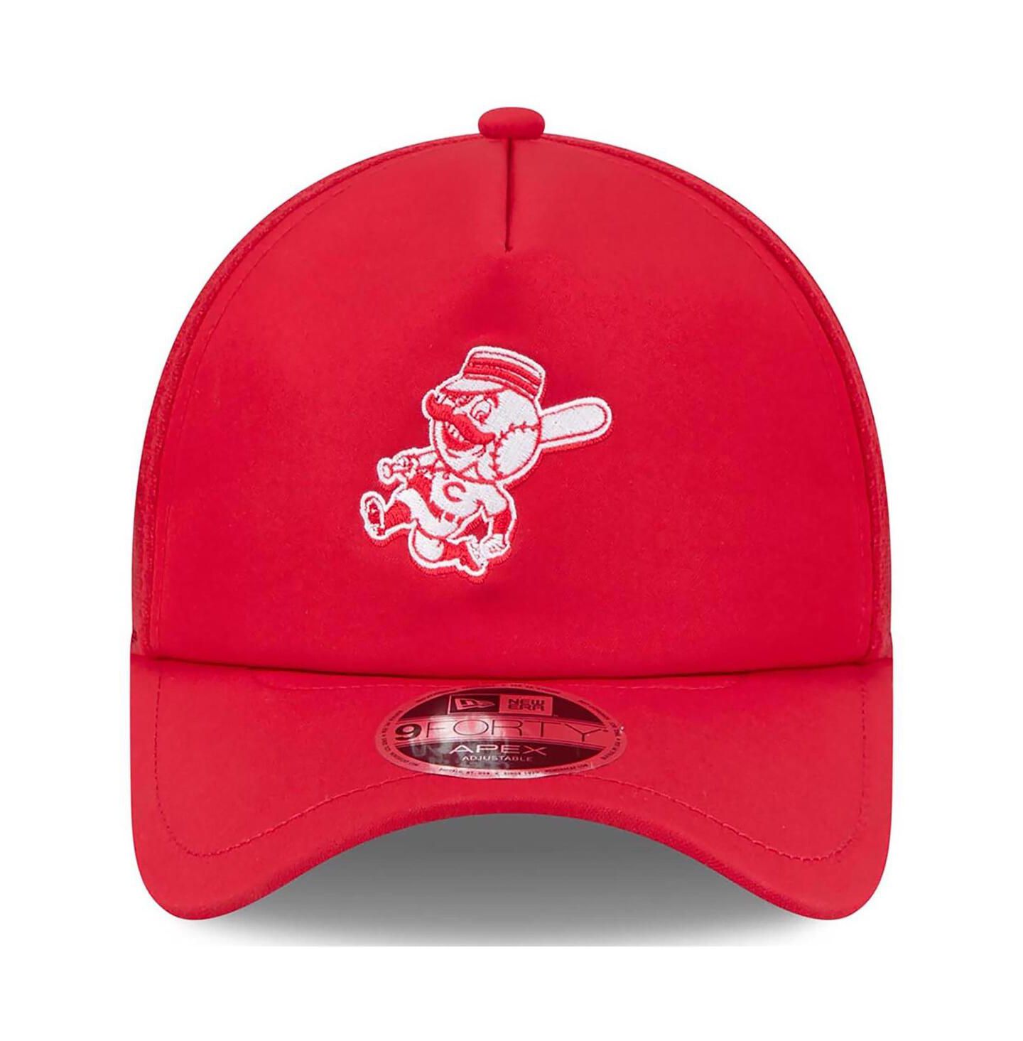 Мужская кепка New Era Red Cincinnati Reds 2026 Batting Practice Alternate Apex 9FORTY Adjustable Hat — фото 4