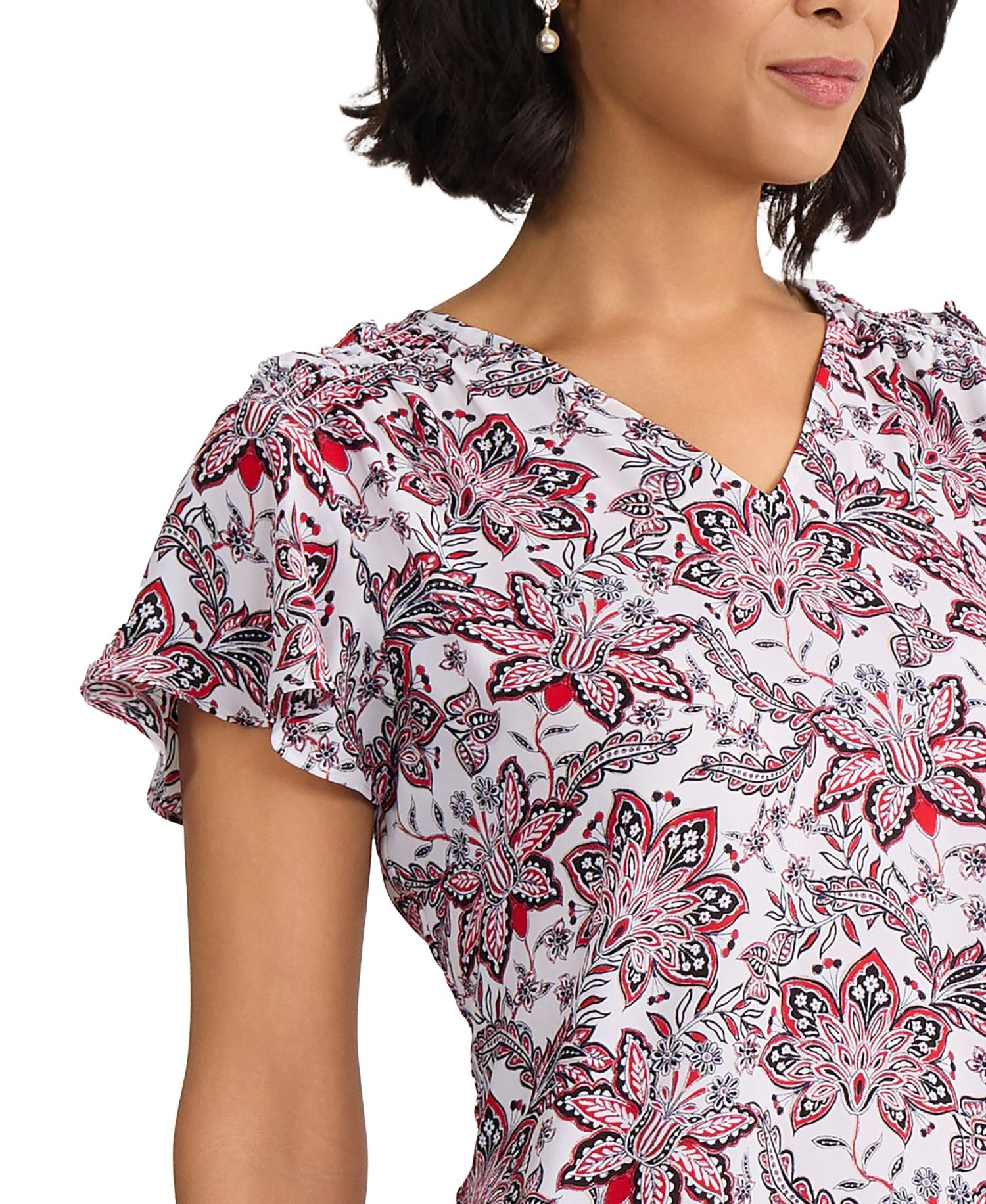 Petite V-Neck Pull-On Top