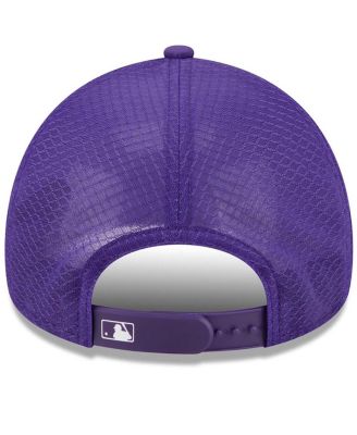 Men's Purple Colorado Rockies 2026 Batting Practice Alternate Apex 9FORTY Adjustable Hat