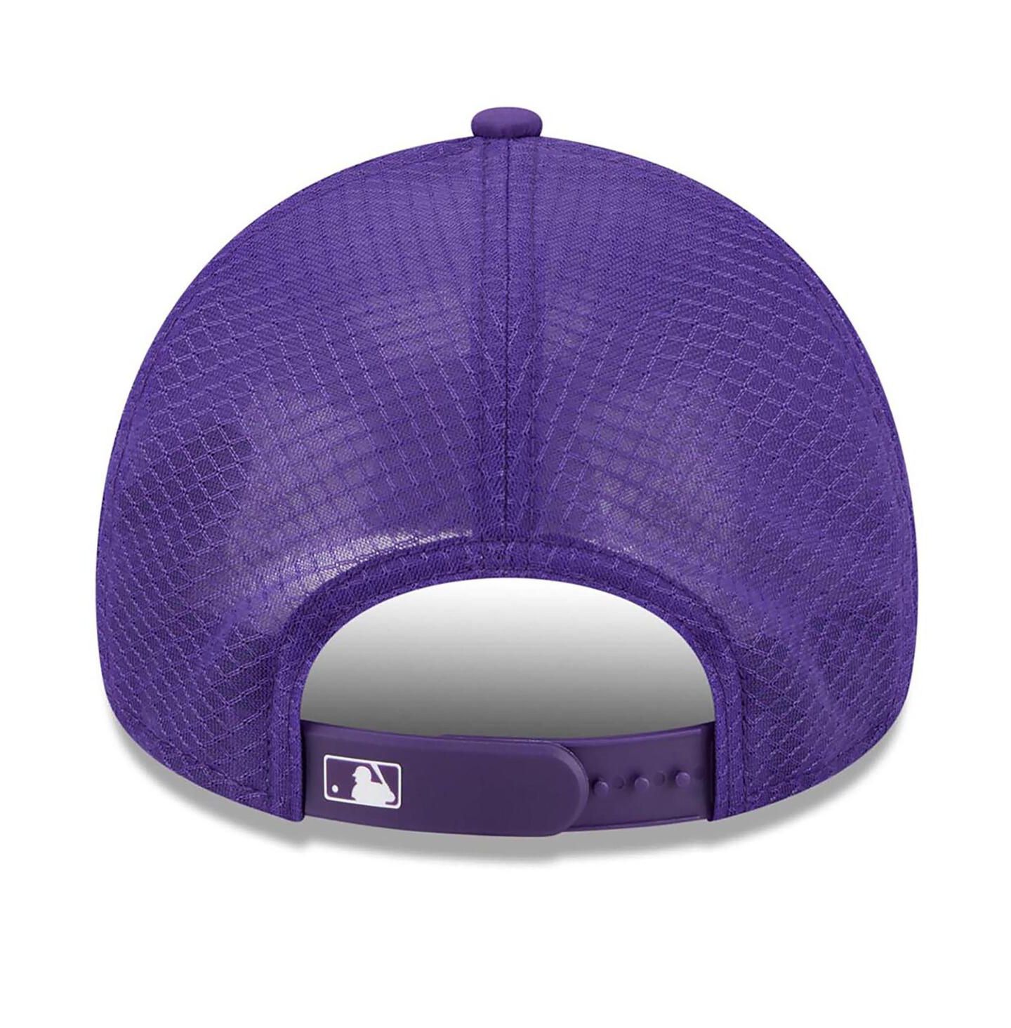 Мужская кепка New Era Purple Colorado Rockies 2026 Batting Practice Alternate Apex 9FORTY Adjustable Hat — фото 2