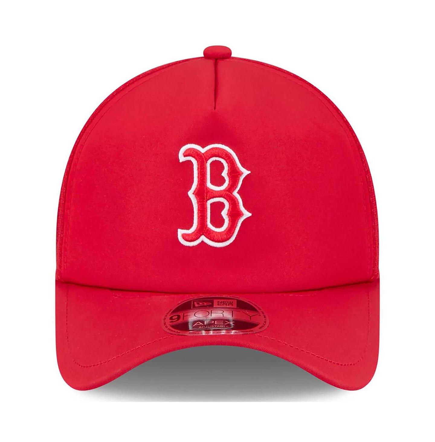 Мужская кепка New Era Red Boston Red Sox 2026 Batting Practice Apex 9FORTY Adjustable Trucker Hat — фото 4