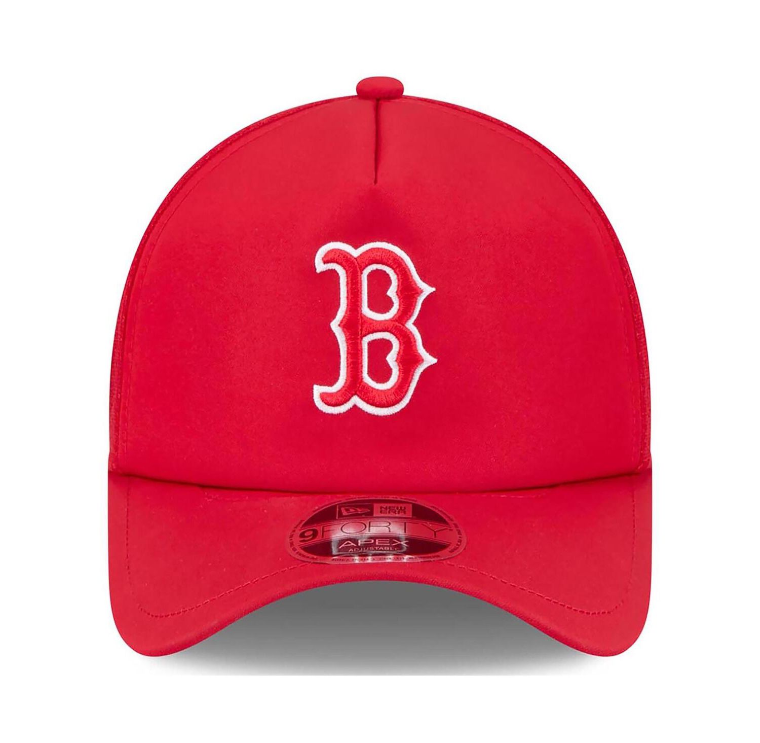 Men's Red Boston Red Sox 2026 Batting Practice Apex 9FORTY Adjustable Trucker Hat