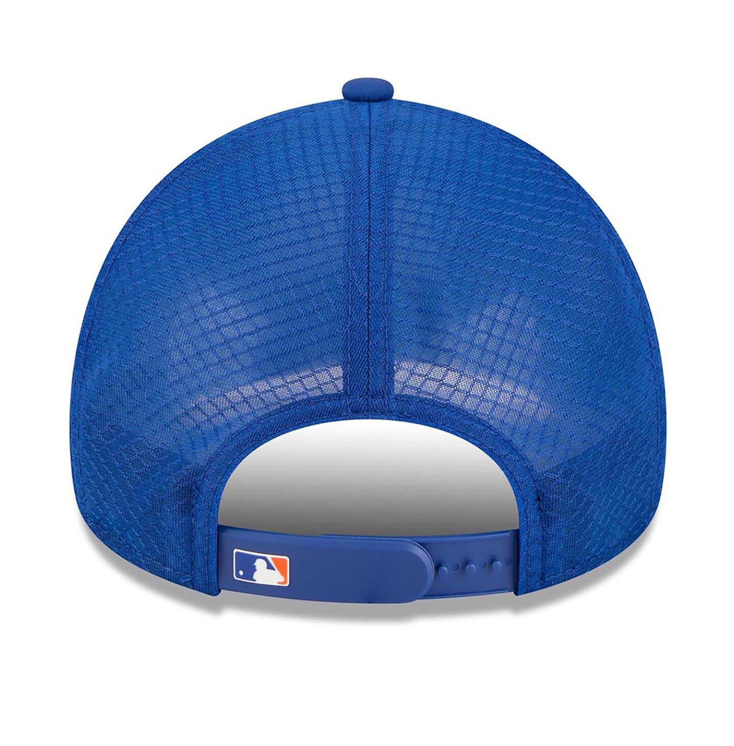Мужская кепка New Era Royal New York Mets 2026 Batting Practice Apex 9FORTY Adjustable Trucker Hat — фото 2