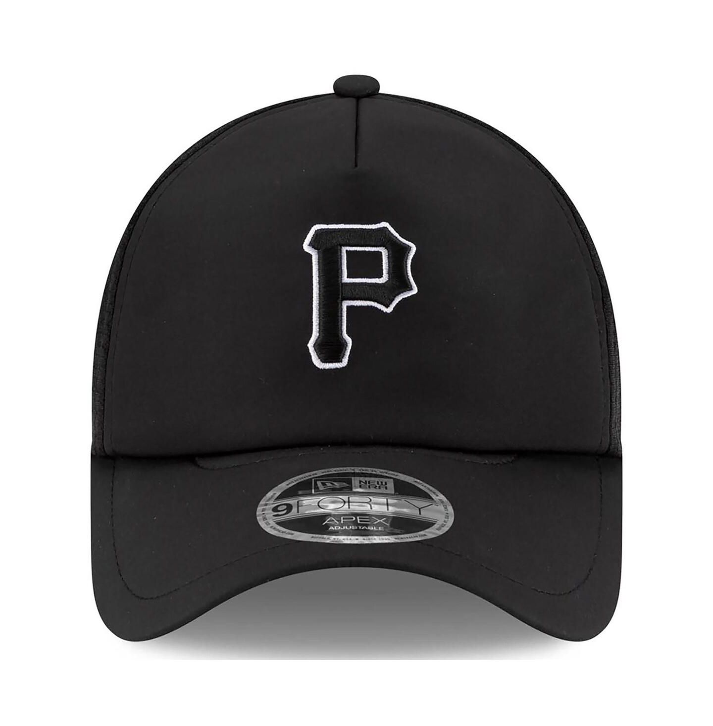 Мужская кепка New Era Black Pittsburgh Pirates 2026 Batting Practice Apex 9FORTY Adjustable Trucker Hat — фото 4