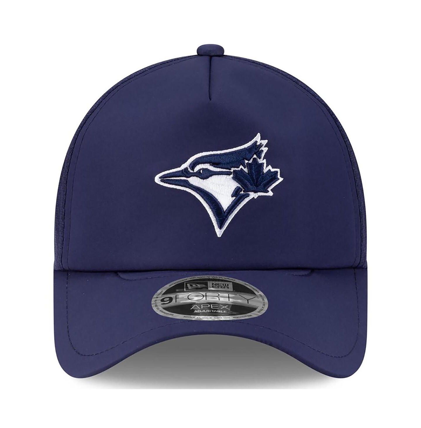 Мужская кепка New Era Navy Toronto Blue Jays 2026 Batting Practice Apex 9FORTY Adjustable Trucker Hat — фото 4