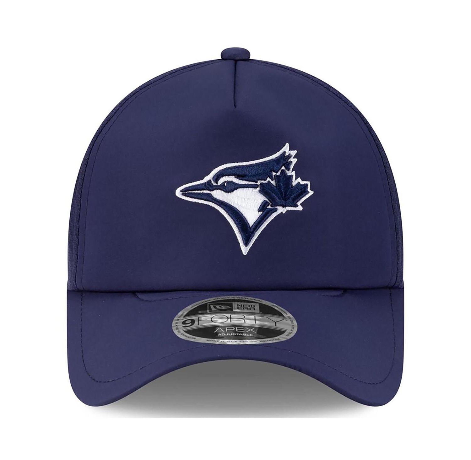 Men's Navy Toronto Blue Jays 2026 Batting Practice Apex 9FORTY Adjustable Trucker Hat