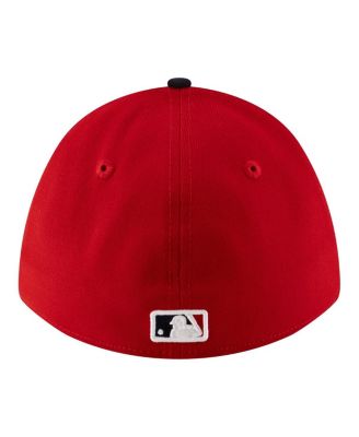 Men's Red Cleveland Guardians Player Replica 39THIRTY M-Crown Flex Hat