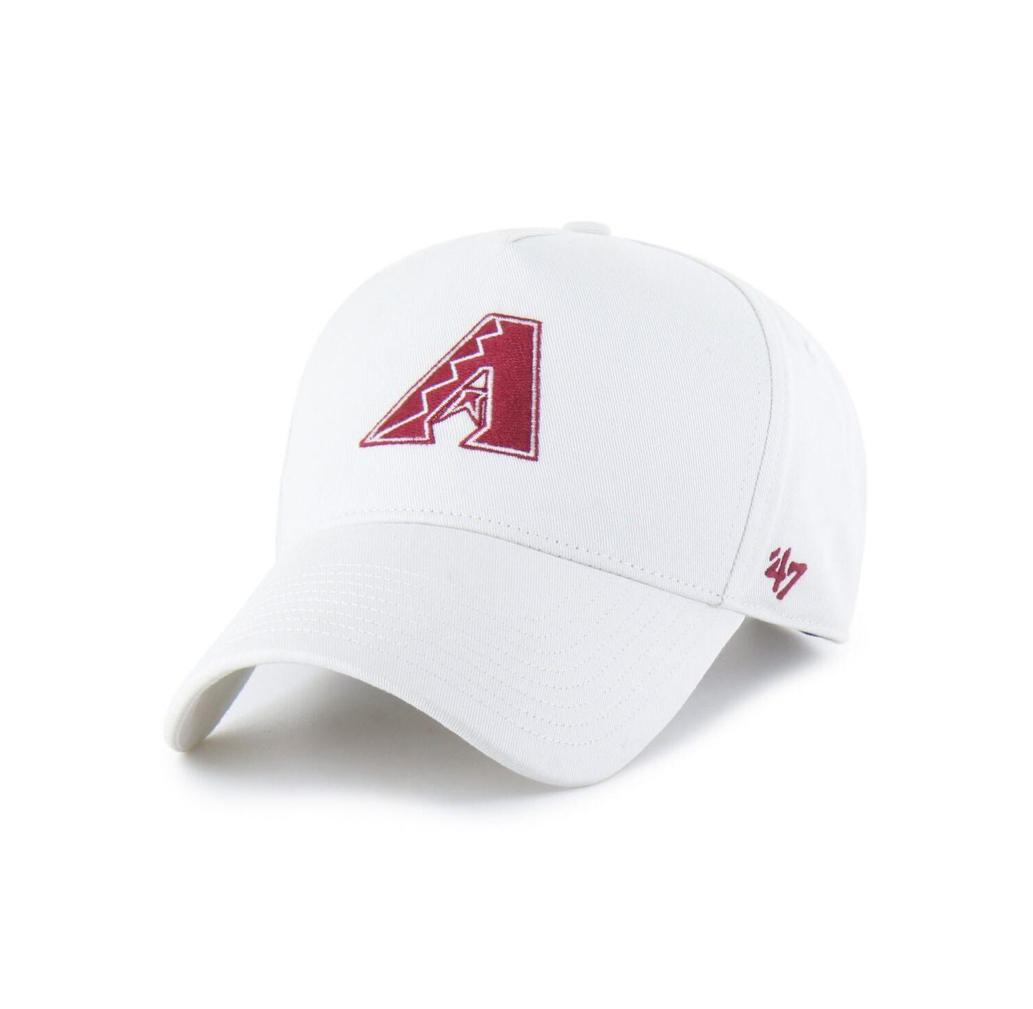 Men's White Arizona Diamondbacks Foundational Pinch Offside Adjustable Hat